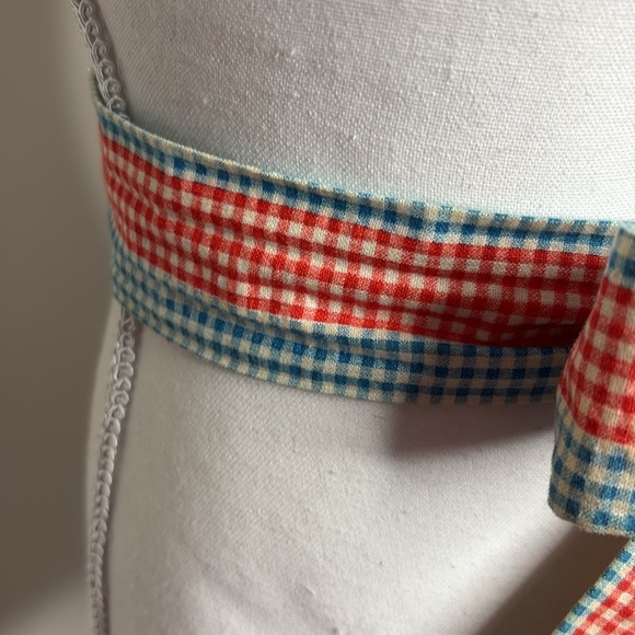Multicolor Gingham Reversible Sash Belt. Y2K - Picture 2 of 4